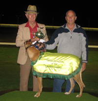 Greyhound Of The Year Calleen Whisper with Toby Blunt & Clay Butler