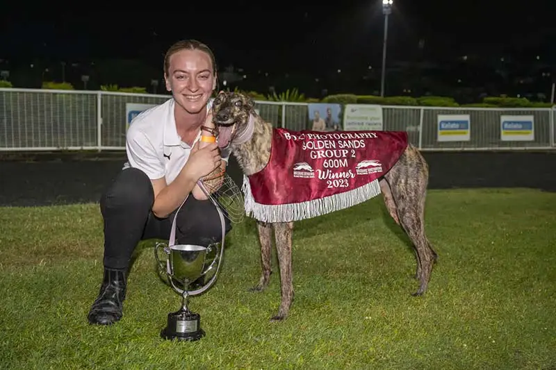 Jedda Cutlack and Golden Sand winner Shaye
