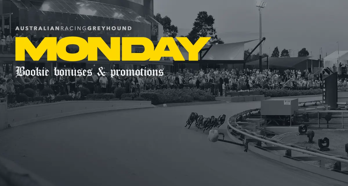 Monday greyhound racing promos