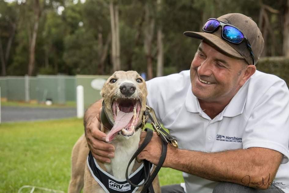 Trainer Brett Hare with Slingshot Reaper