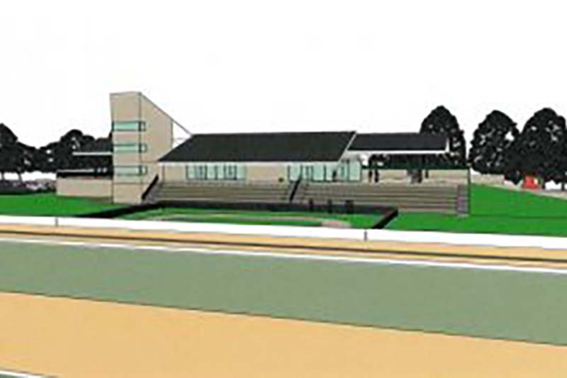 A drawing of the proposed stand at Tweed Coursing Club.